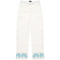Vereja Lounge Pants With Spider Embroidery White