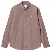 Carhartt WIP L/S Madison Fine Cord Shirt LUPINUS / WHITE