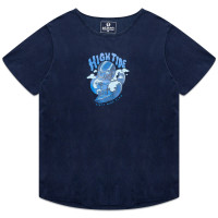 69slam Boxy T-shirt Loose STONE WASH NAVY