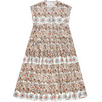 Noma t.d. Gathered Maxi Dress FLOWERS - OFF WHITE