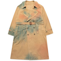 YOKE Spray Printed Trench Coat BEIGE