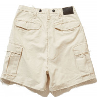 SUGARHILL Raw-edge Canvas Cargo Shorts IVORY WHITE