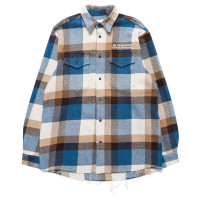 DAZE Cross Logo Plaid Shirt BLUE