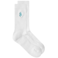 Sporty & Rich SRC Socks white/faded teal