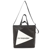 And Wander Cordura Logo Tote BAG Large BLACK