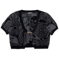 RIPNDIP Hypnotic Open Front Crop TOP BLACK