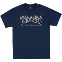 Thrasher Flame Logo NAVY/BLACK