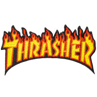 Thrasher Patches-flame YELLOW