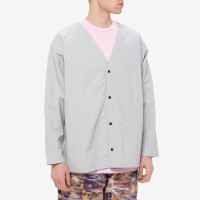 South2 West8 S.s. V Neck Cardigan - Nylon Tasser SAX