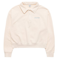 Sporty & Rich Italic Logo Embroidered Polo CREAM