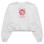 Sporty & Rich Hotel Flocked Cropped Crewneck Heather Gray