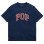 Pop Trading Company Arch T-shirt NAVY/FIRED BRICK