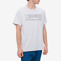 Thrasher Outlined T-shirt Grey/White