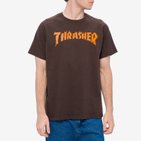 Thrasher Burn IT Down T-shirt DARK CHOCOLATE