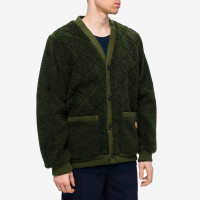 Scotch & Soda Shearling Cardigan Jacket FIELD GREEN