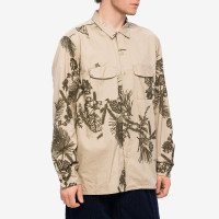 Engineered Garments Classic Shirt Khaki Pinecone Print French Twill