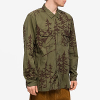 Engineered Garments Classic Shirt Olive Forest Print French Twill