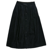 Engineered Garments Tuck Skirt Dk Navy Cotton 4.5W Corduroy