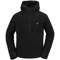 Volcom Polar Fleece Hooded 1/2 ZIP BLACK
