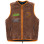 Good Morning Tapes Reversible Polar Fleece ZIP Thru Vest Abyss / Bonatura