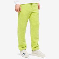 AURALEE Alpaca Wool Leno Cloth Easy Pants LIME GREEN