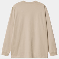Carhartt WIP L/S Script Embroidery T-shirt WALL / WHITE