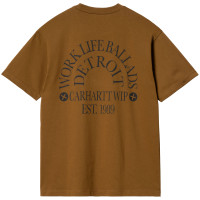 Carhartt WIP S/S Work Varsity T-shirt DEEP H BROWN / BLACK
