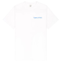 Sporty & Rich LA Racquet Club T Shirt White/Steel Blue
