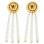 Sporty & Rich 3 Pearls Earrings White