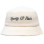 Sporty & Rich Italic Logo Embroidered Velour Bucket HAT CREAM/NAVY