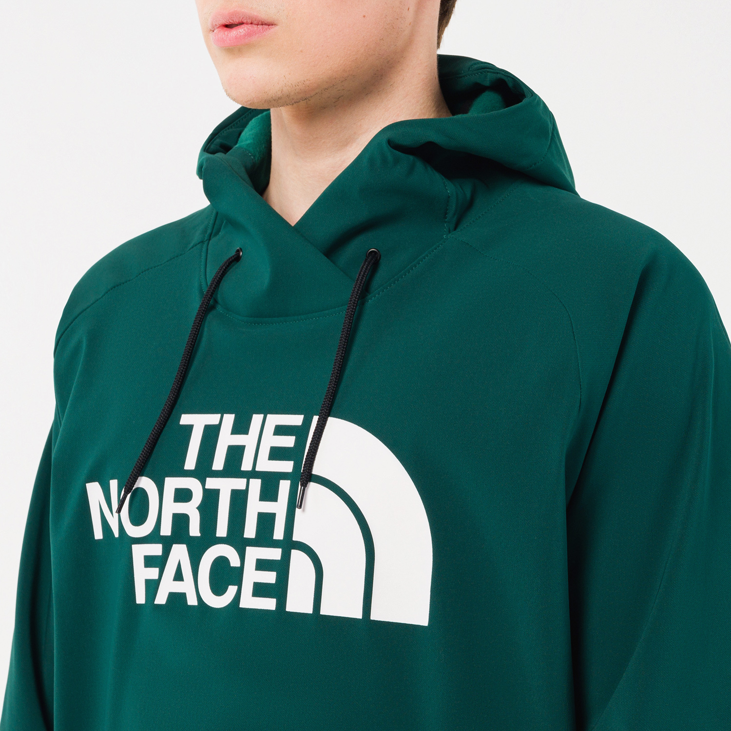 north face half zip green