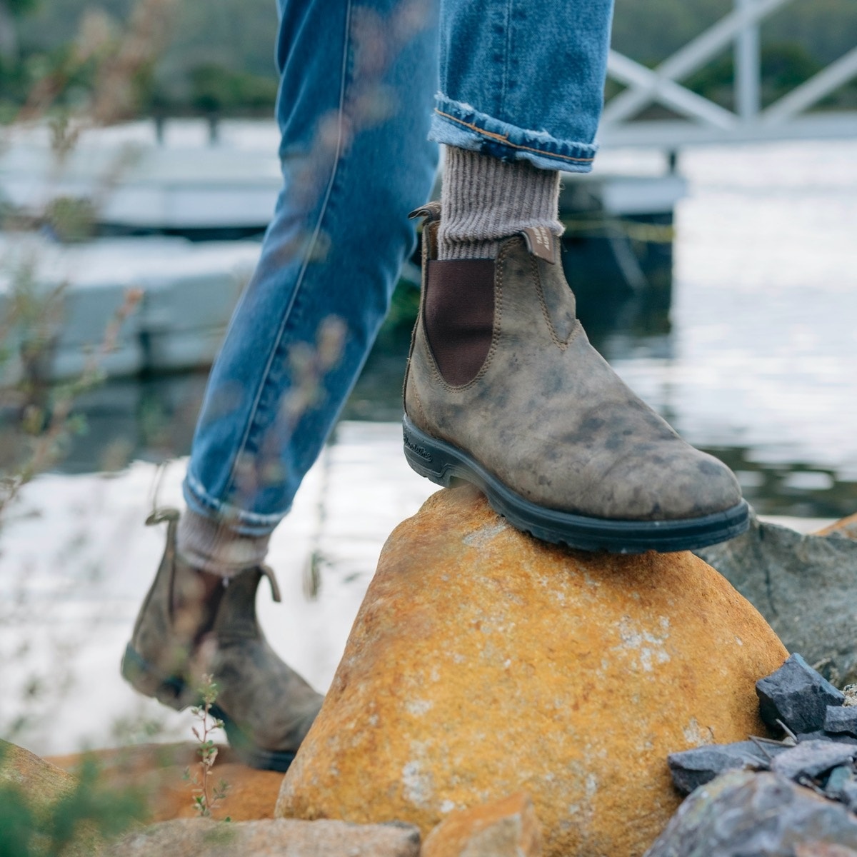 blundstone 585 rustic brown mens